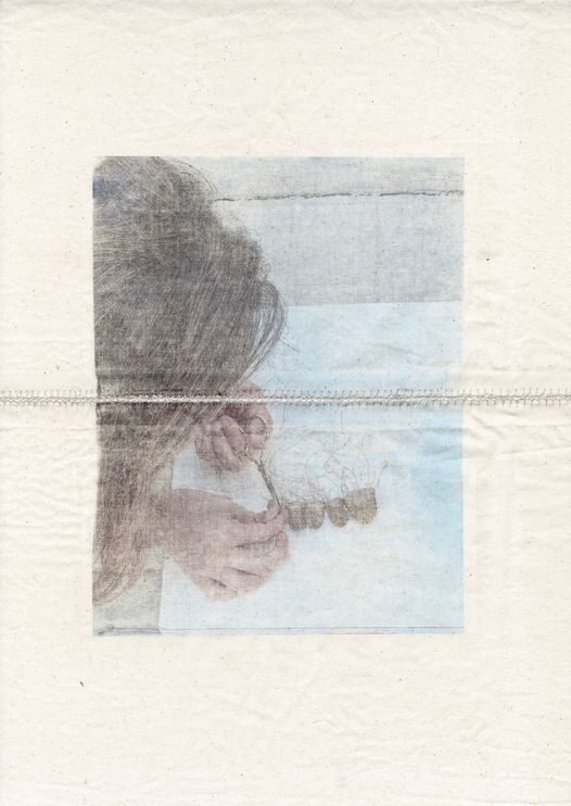 self portrait on cotton